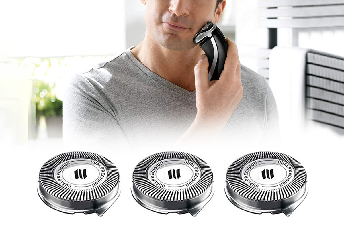 3 Piece Replacement Shaver Heads for Philips Electric Shavers
