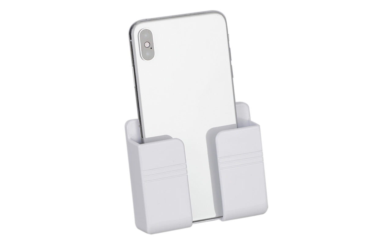 2 Pack Wall Mount Phone Holders - White