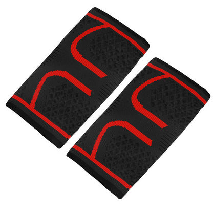Pair of Elbow Compression Sleeve Elastic Arm Brace Support Wrap for Sports Red