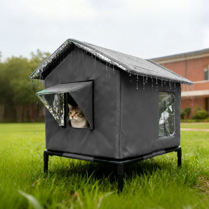 Insulated Shelter  Cat House-Grey