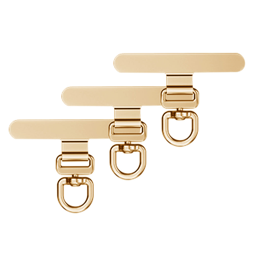 3 PCS Rotating Phone Tether Tab-Gold