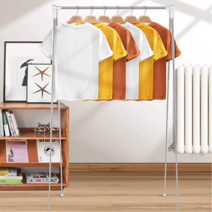 Portable Travel Garment Rack Folding Clothes Rack for lightweight Clothing White