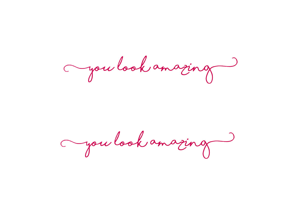 2Pcs You Look Amazing Mirror Decal Vinyl Decal Mirror Bathroom Wall Decals Decor-Rose Red