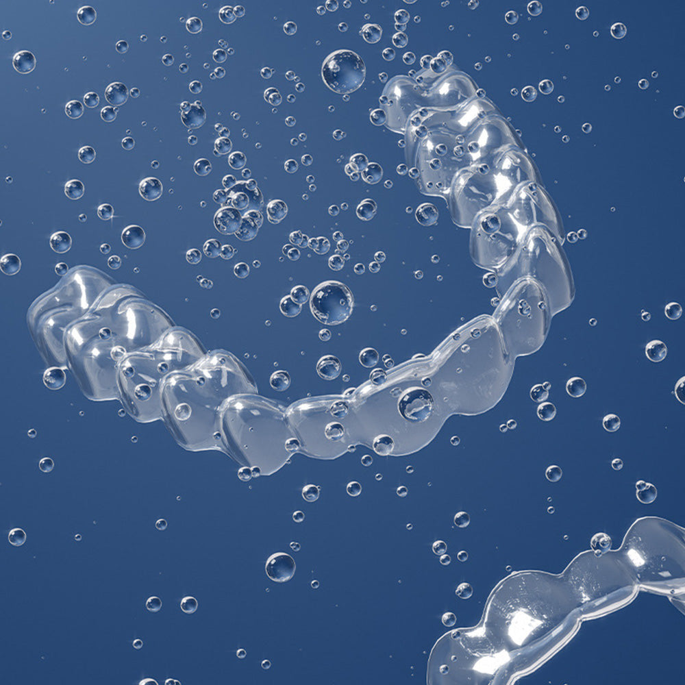 Ultrasonic Retainer Cleaner Machine Dental Cleaning Pod Mouth Guard Cleaning Machine-White