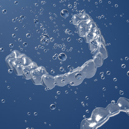 Ultrasonic Retainer Cleaner Machine Dental Cleaning Pod Mouth Guard Cleaning Machine-White