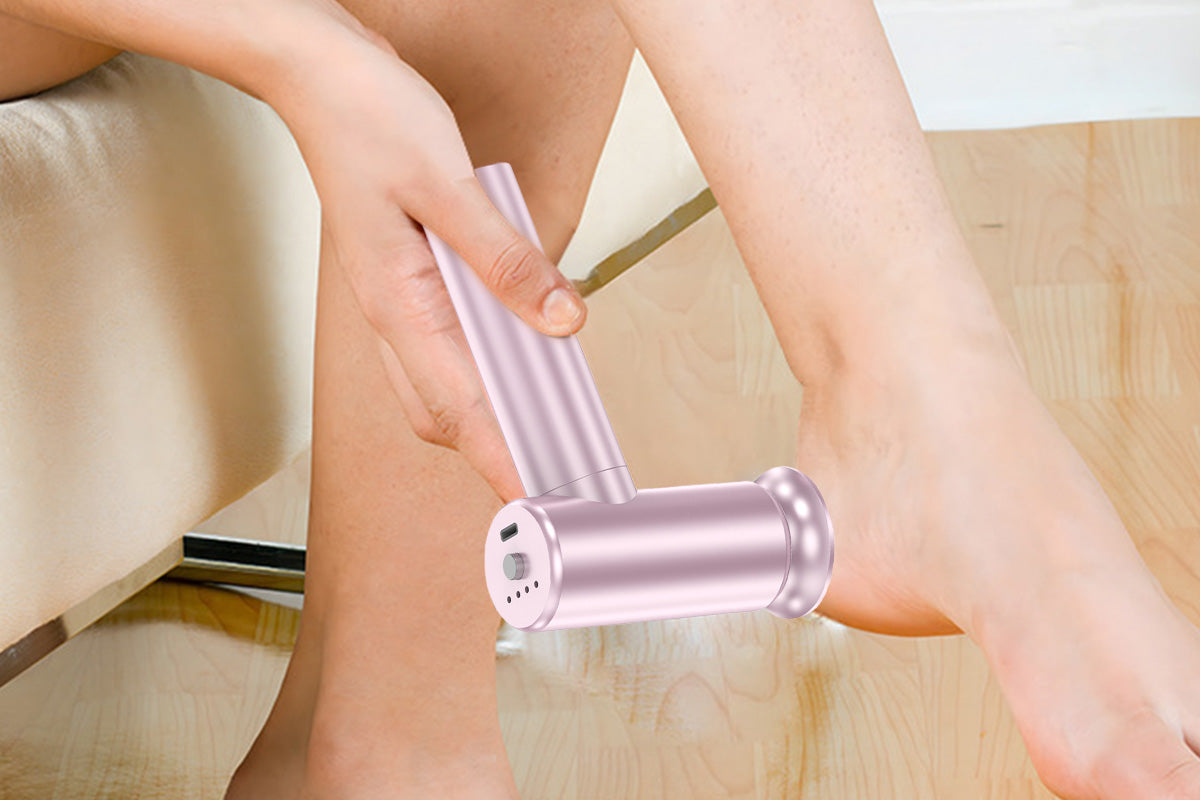 Electric Foot Callus Remover Pedicure Tools With 60PCS Sandpapers Foot Scrubber-Pink