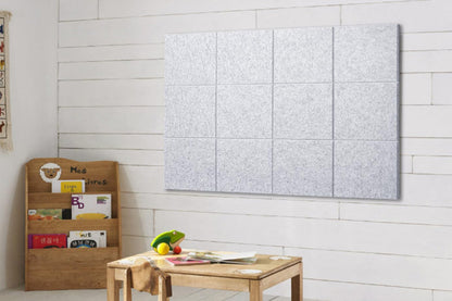 12 Piece Large Felt Bulletin Boards - Grey