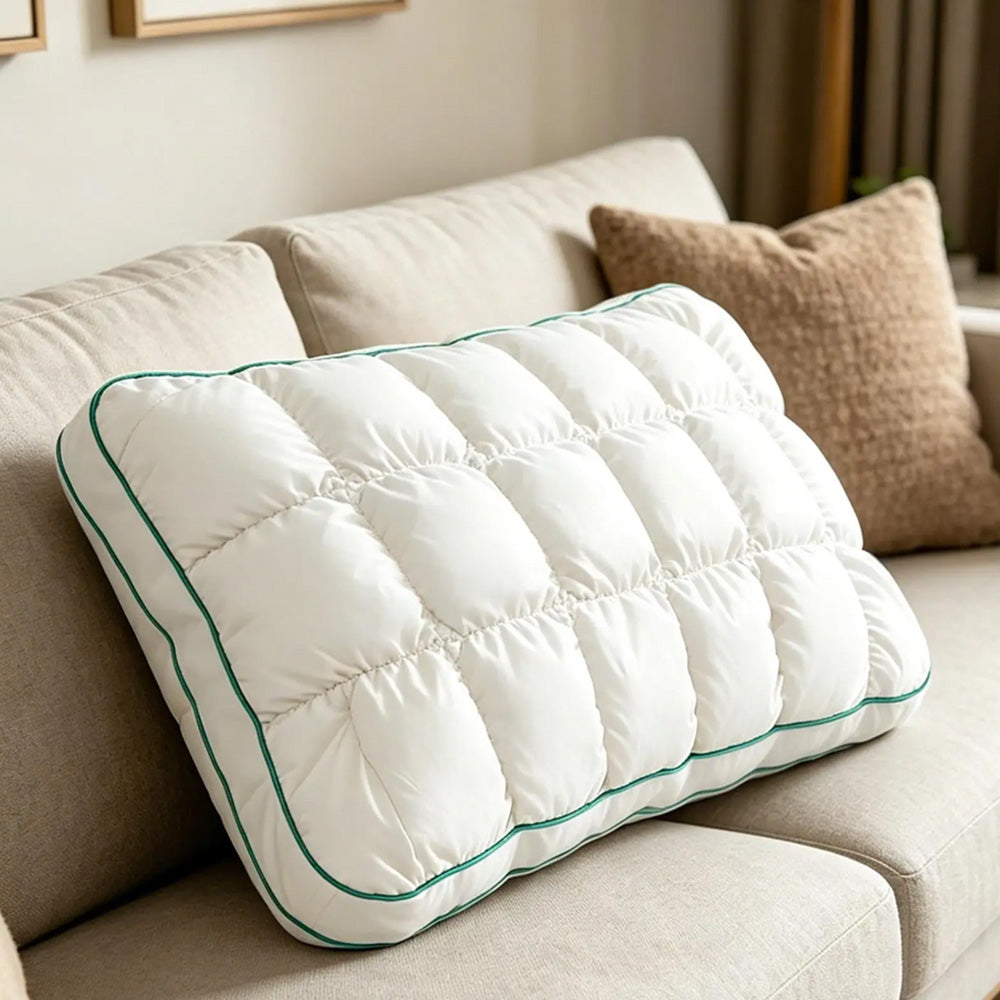 Fluffy Pillow Breathable Cute Pineapple Puff Pillow-White