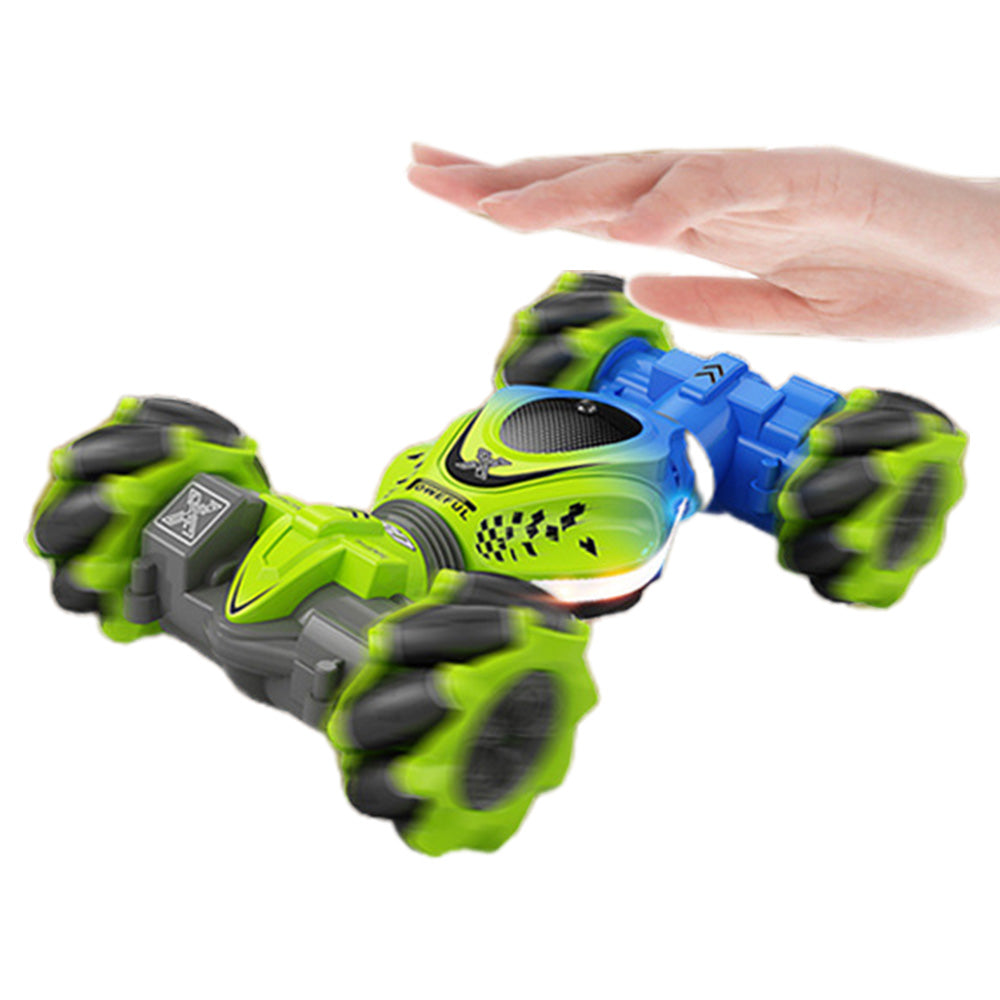 4WD Hand Gesture Sensing RC Stunt Car 360 Degree Off-Road Remote Control Twist Car Toy Green