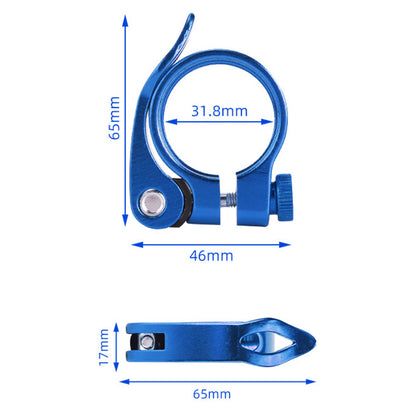 2 Piece Bike Seat Post Clamps-Blue