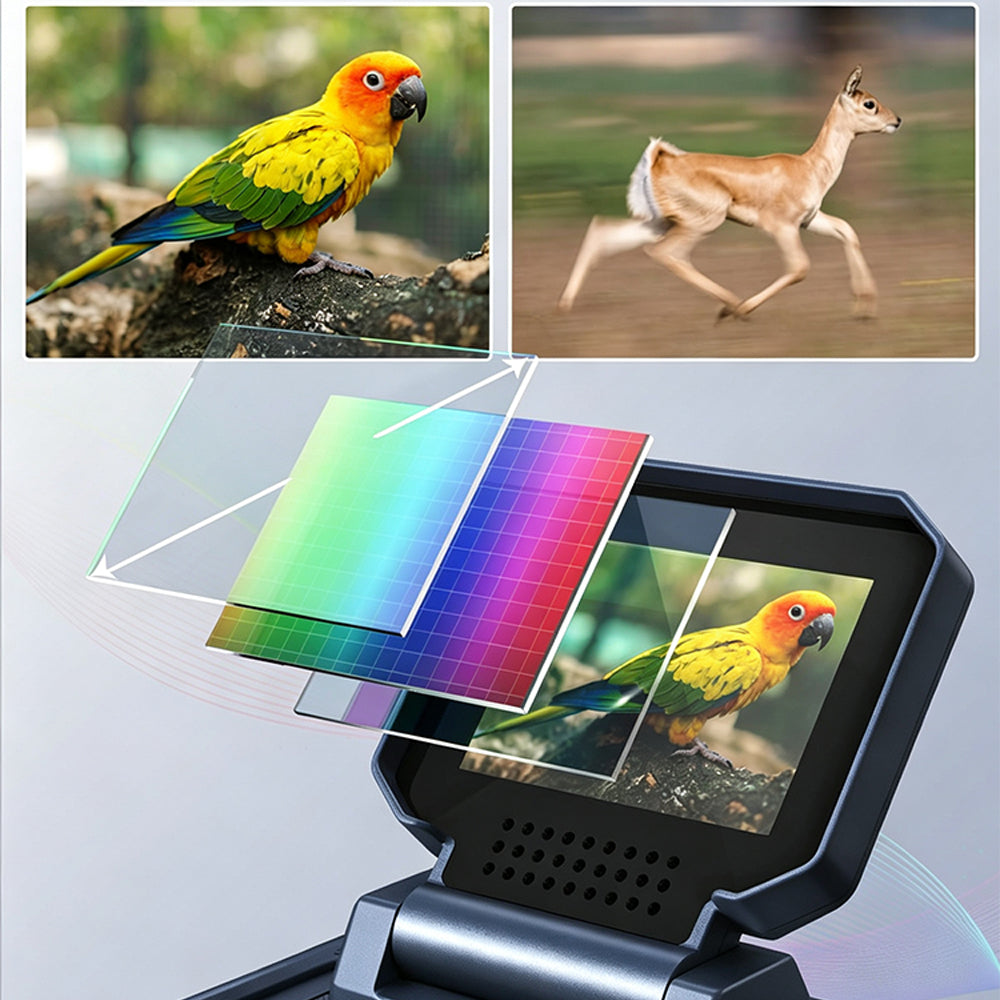 Digital Binoculars with Night Vision and 10X Optical Zoom - White