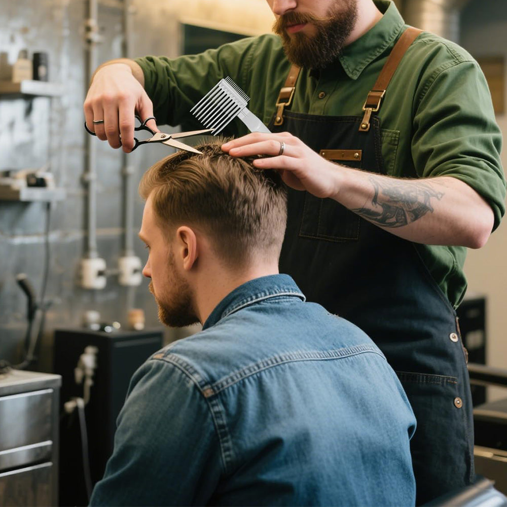 Barber Cutting Comb for Men Haircut Hair Fade Tool Grey