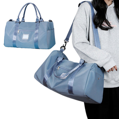 30L Gym Duffel Bag Waterproof with Shoe Compartment for Weekend Trips Royal Blue