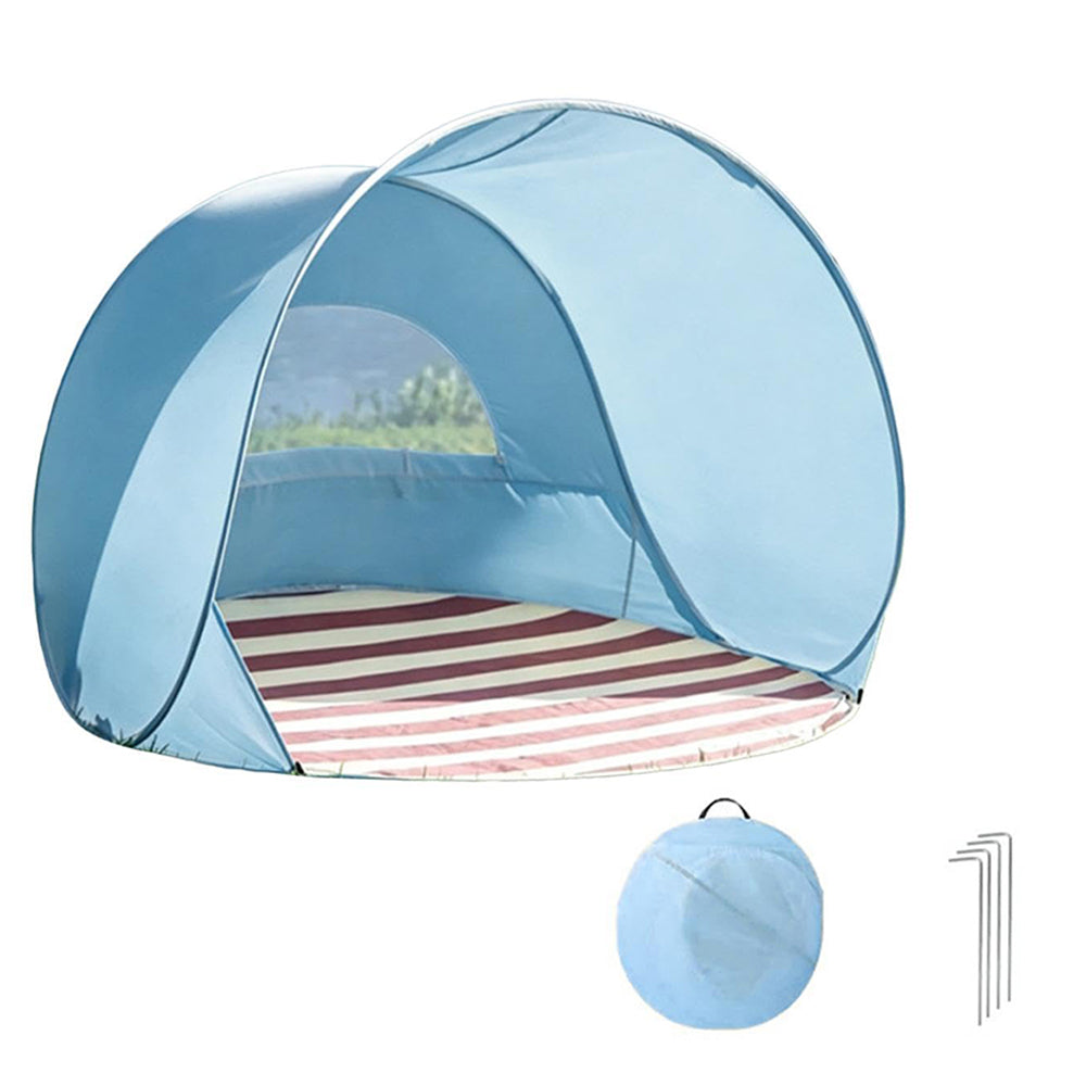 Pop Up Sun Shade Beach Tent UPF Protection Mini Canopy - Blue