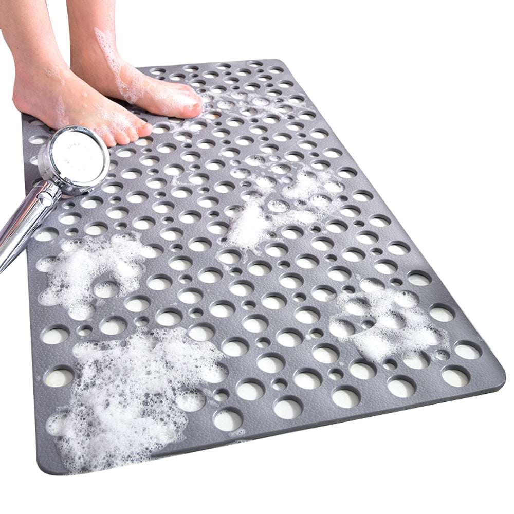 Anti-Slip Bath Mat Suction Shower Mats Bathroom Bathtub Floor Grey