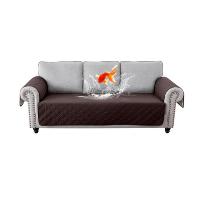 Water Resistant Split Recliner Couch Cover Non-Slip Sofa Chair Slipcovers Brown