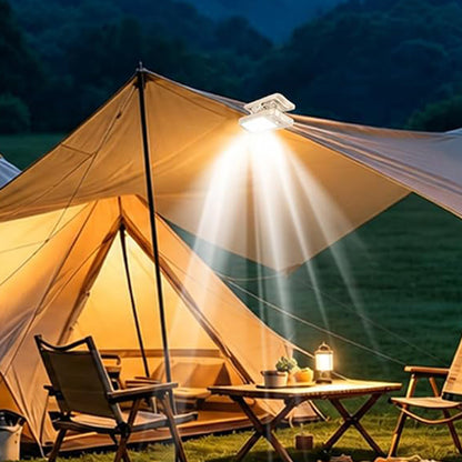 USB Solar Dual Charging Camping Clip Light-Black