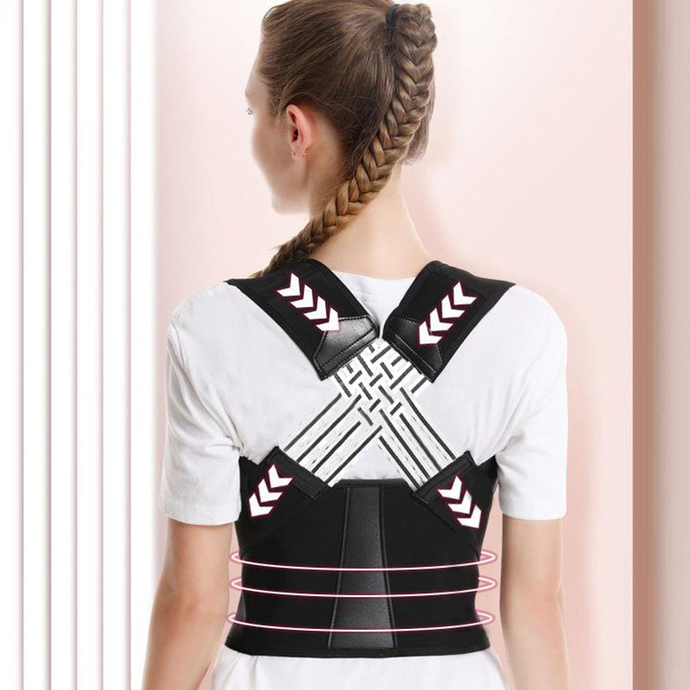 Adjustable Posture Corrector Low Back Support Shoulder Brace Belt for Women Men