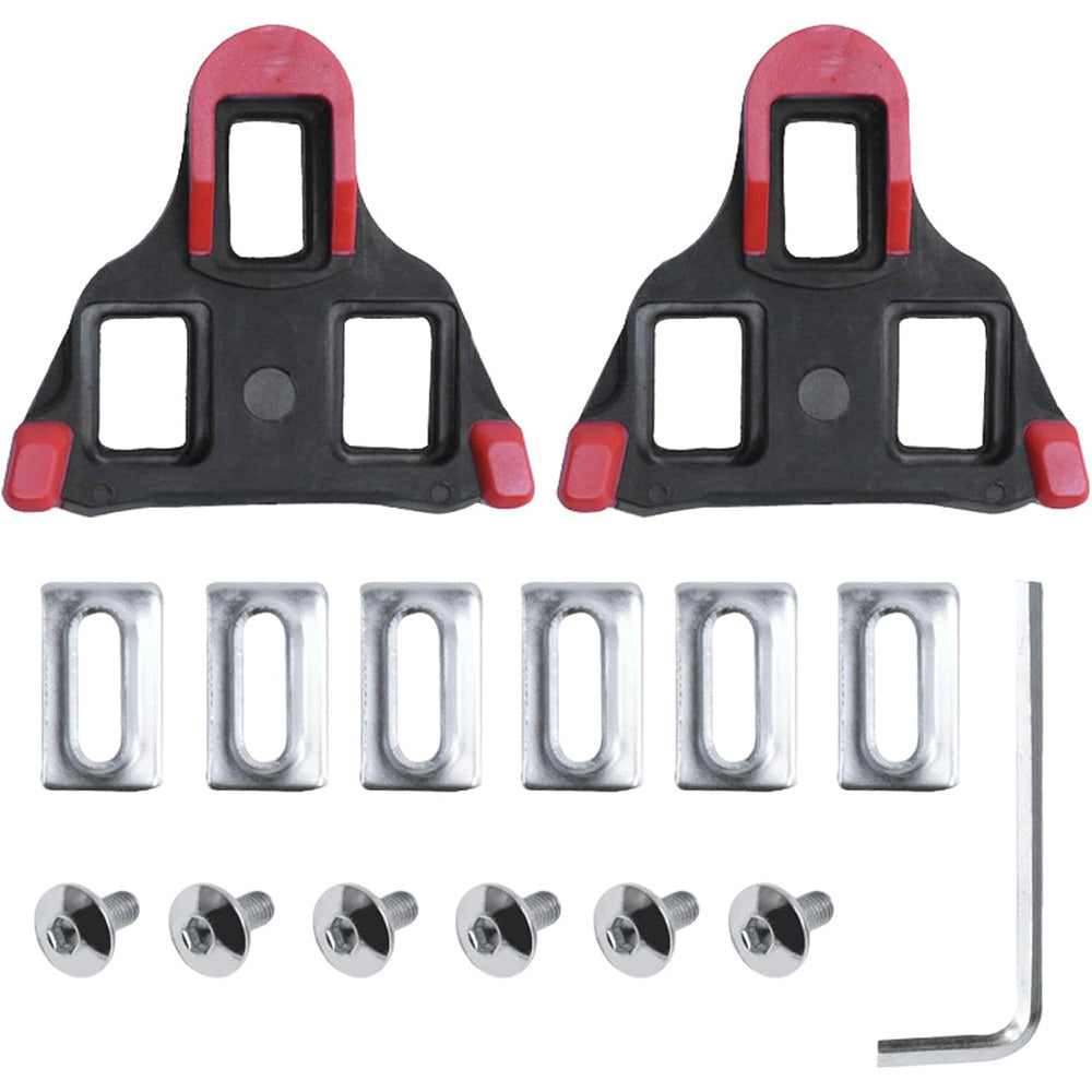 2X Replacement Locking Cycling Pedals Cleat for Road Cycle Red