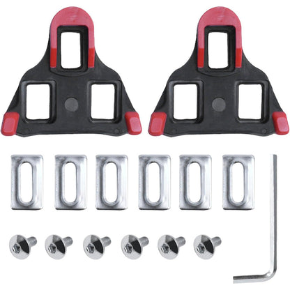 2X Replacement Locking Cycling Pedals Cleat for Road Cycle Red