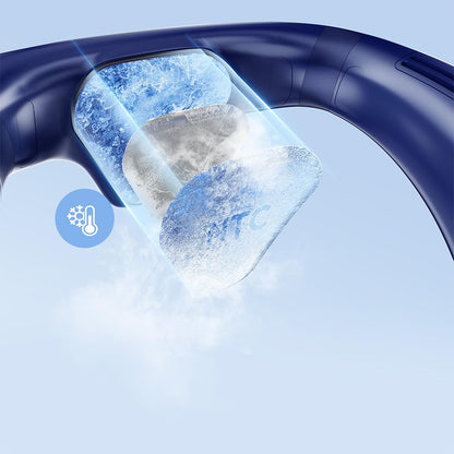 Wearable Neck Fan with Semiconductor Cooling - Blue
