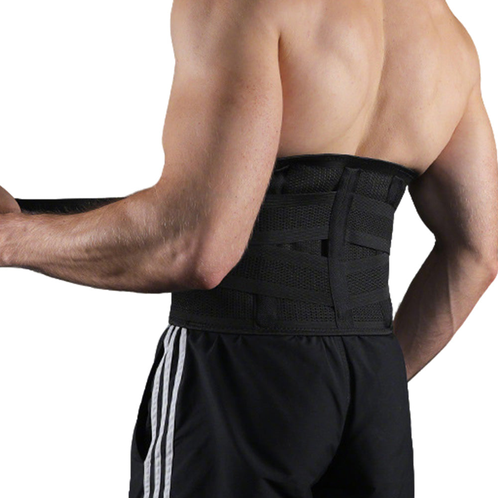 Adjustable Waist Support Belt Unisex Outdoor Sports Abdominal Lumbar Brace Black