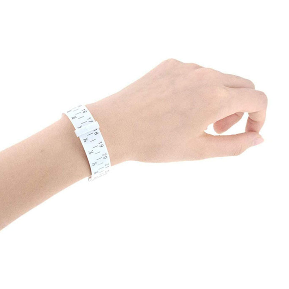 4Pcs Set Ring and Bracelet Sizer Measuring Tools Reusable Universal Ring Size Guage White