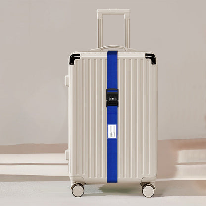 2Pcs Password Lock Luggage Strap Travel Suitcase Secure Belt Code Lock Blue