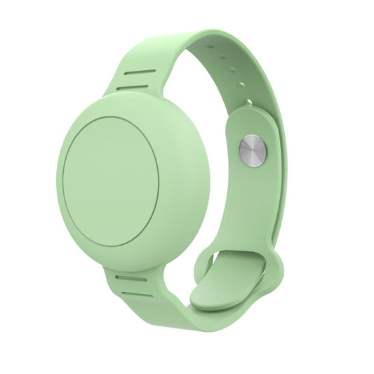 Kids Bracelet for Apple AirTag Soft Silicone AirTag Holder Water Resistant Wristband Locator Tracker Holder Green