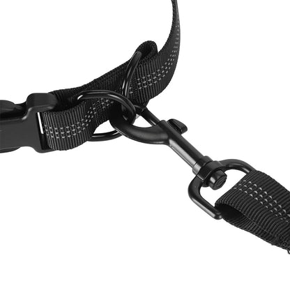 2 in 1 Hands Free Running Dog Leash for Walking Jogging-Black