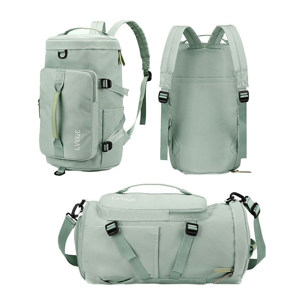 Large Capacity Travel Duffle Bag Sport Gym Backpack -Green