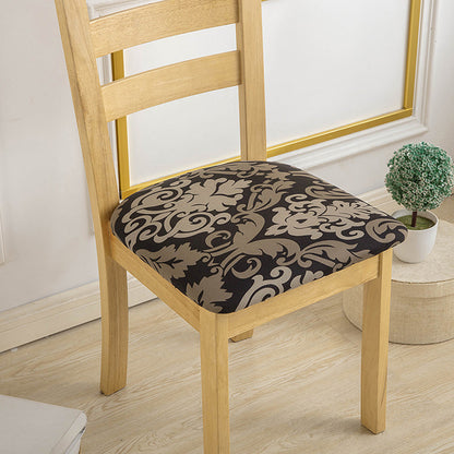4PCS Stretch Chair Seat Covers Printed Washable Seat Cushion Slipcovers for Dining Chairs Style 1