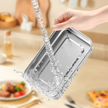 900ml Stainless Steel Heated Lunch Box -Grey