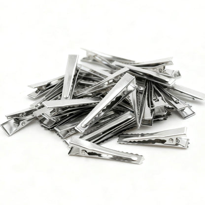 100-Pack Silver Metal Hair Clips for Kids and Women DIY Craft Hairpins S