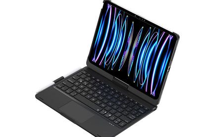 360-degree Rotatable Keyboard Case for iPad 11th Air 11 inch Air 13 inch with TouchPad -Black A11