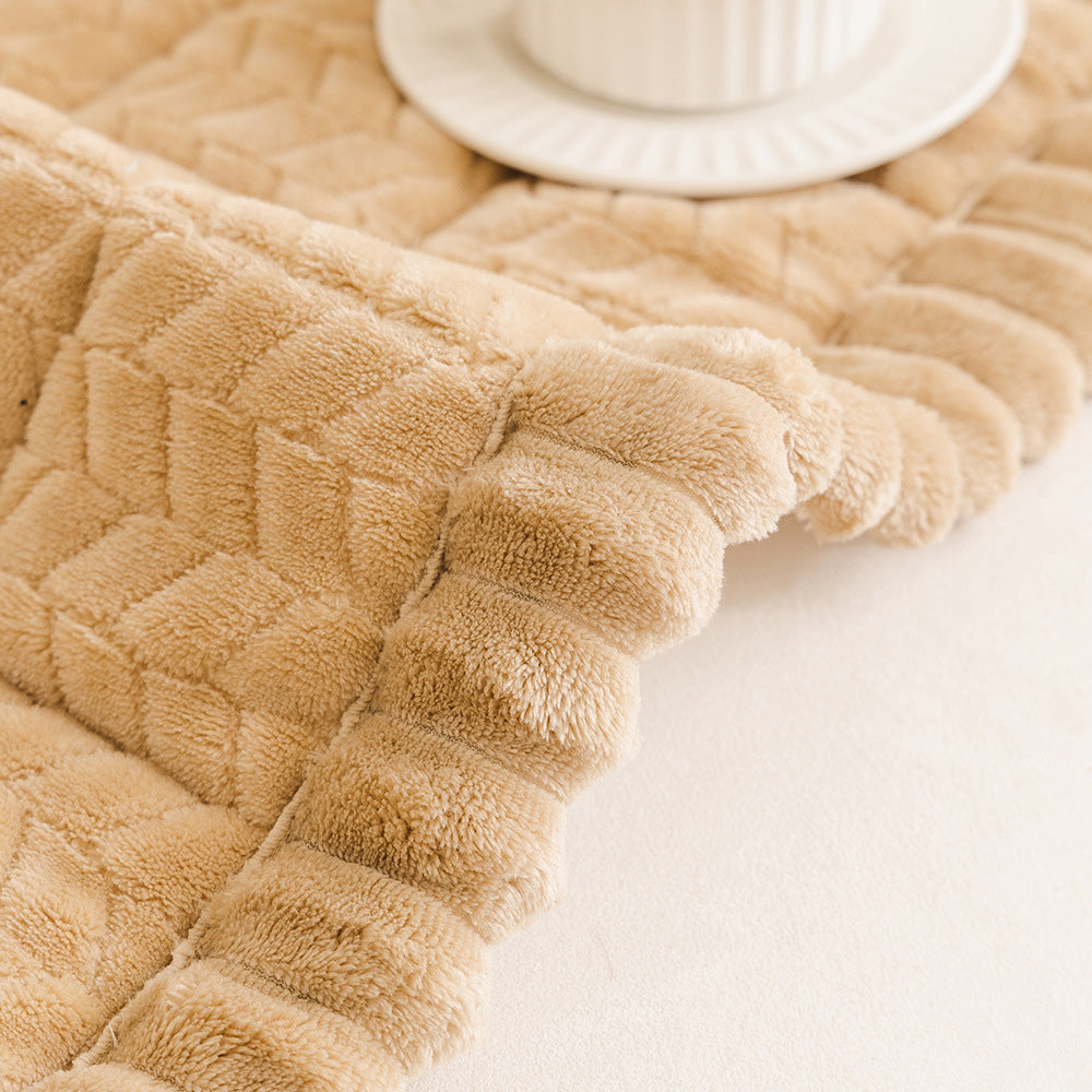 Pet Sofa Cover Non Slip Couch Protector Corduroy Thick Mat-Khaki