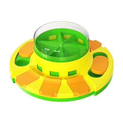 Dog Puzzle Toy Pup Food Treat Feeding Dispenser Training and Entertainment Toy-Green
