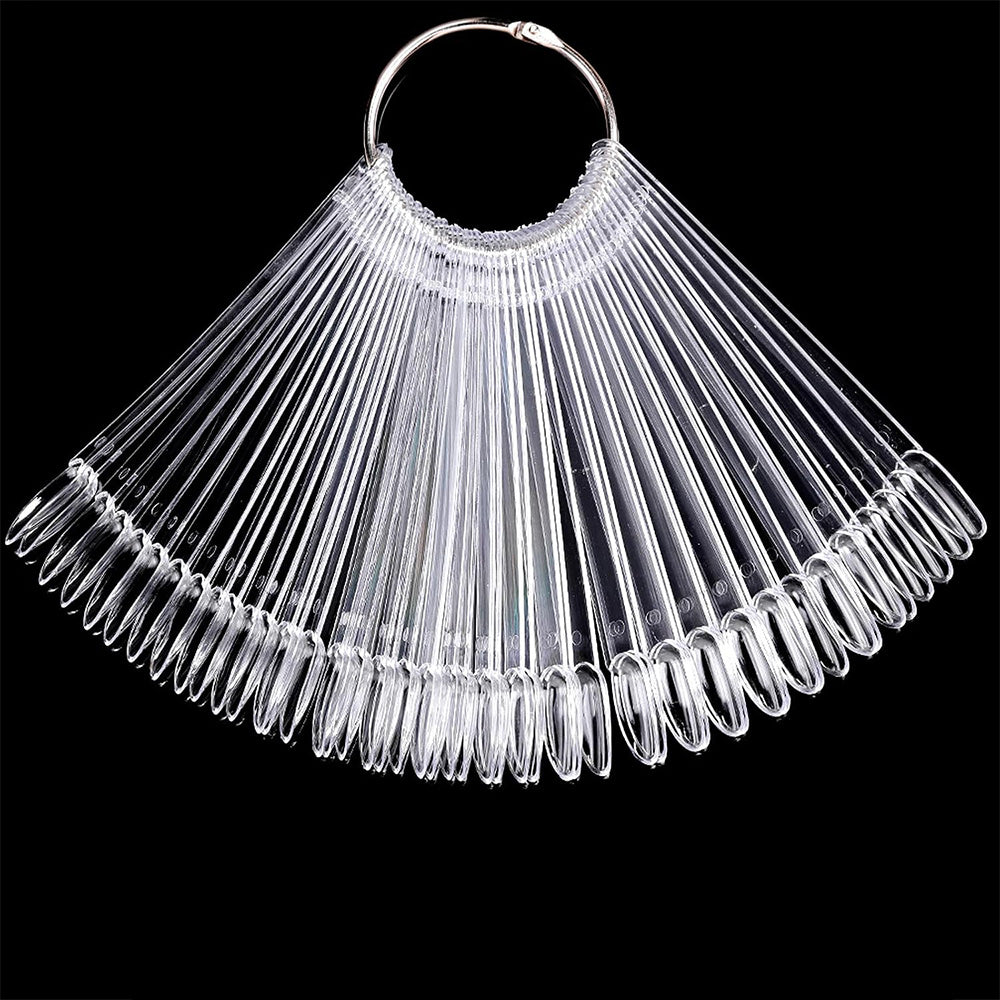 100 PCS Clear Nail Swatch Sticks -Round