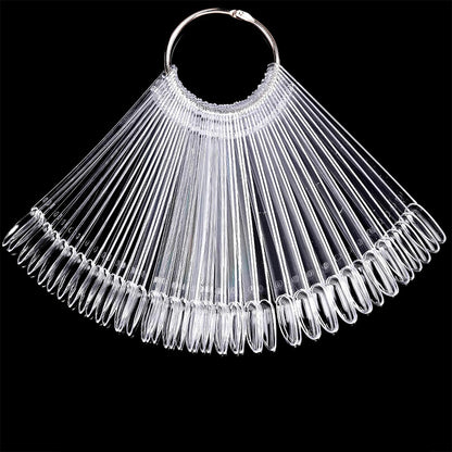100 PCS Clear Nail Swatch Sticks -Round