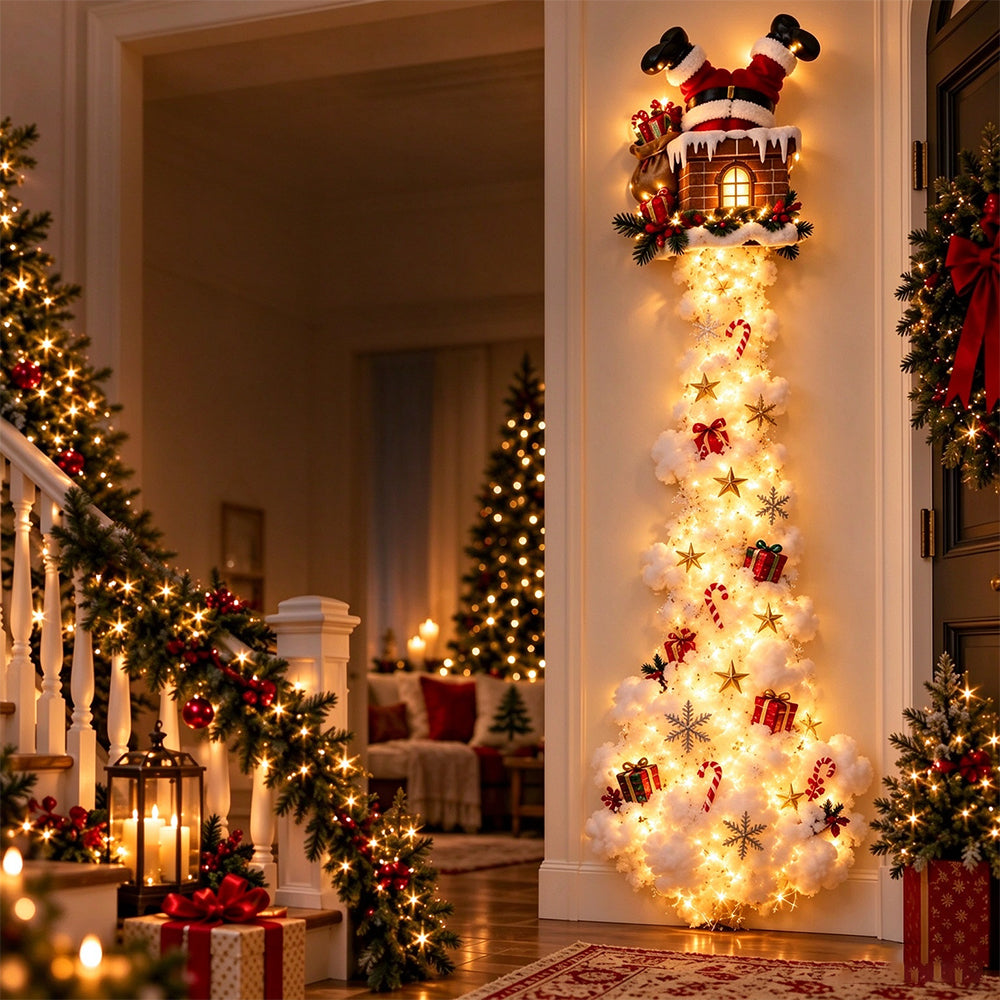 2D Acrylic Christmas Enchanted Path Wall Light  Warm White Wall Light - Train