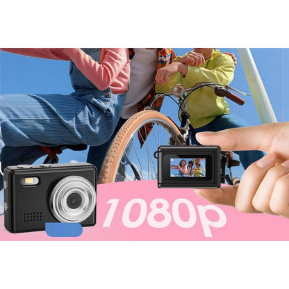 Mini Thumb Digital Camera 2MP Keychain Camera for Vlog and Travel-Black