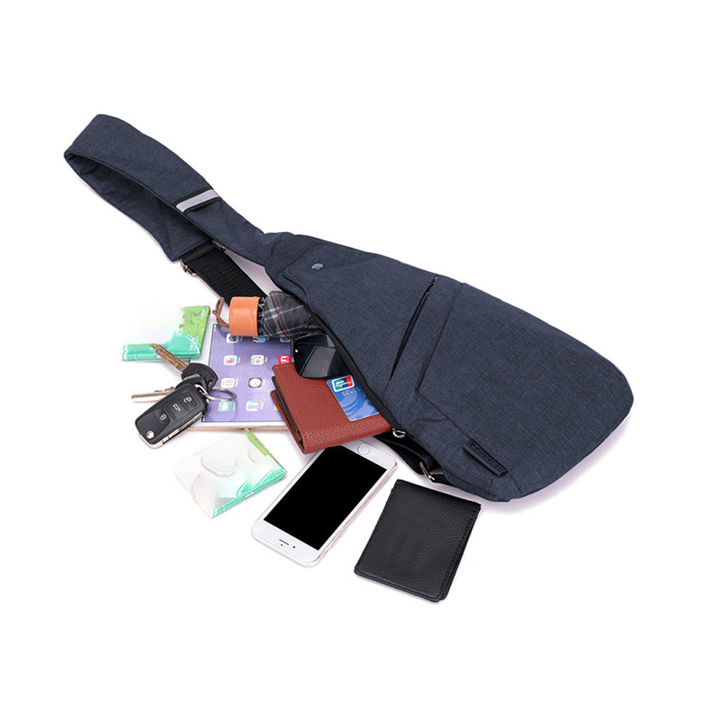 Anti-theft Chest Pack Crossbody Shoulder Bag Sling Chest Bag for Travel Sports Blue
