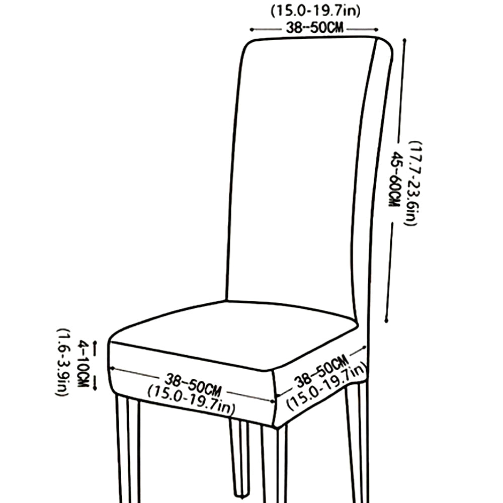 Set of 4Pcs Stretch Dining Room Chair Covers Jacquard Chair Slipcovers Removable Washable Gray