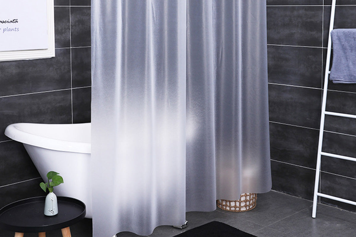 PEVA Shower Curtain Liner with Grommets and Hooks - White