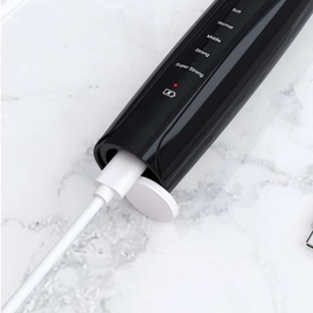 Electric Ultrasonic Plaque Remover Teeth Cleaning Kit Dental Calculus Remover LED Light -Black