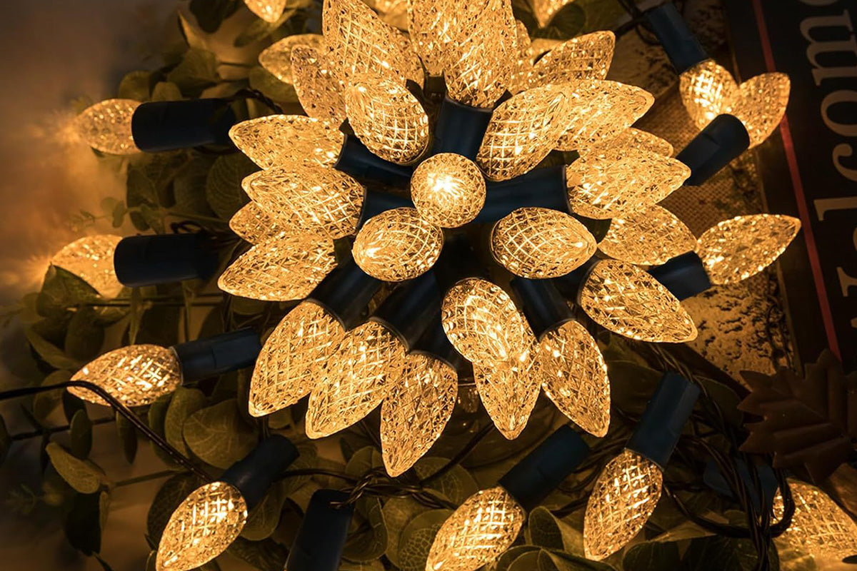 7M Solar Strawberry String Lights Waterproof Christmas Decor-Warm White