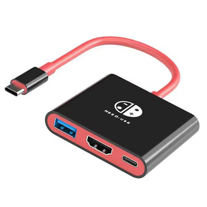 3-in-1 Switch Docking Station for Nintendo Portable 4K Switch TV Adapter with HDMI USB3.0 Port Black