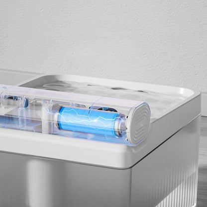 4L Automatic Cat Water Fountain Rechargeable Pet Drinking Dispenser with Sensor Mode-White