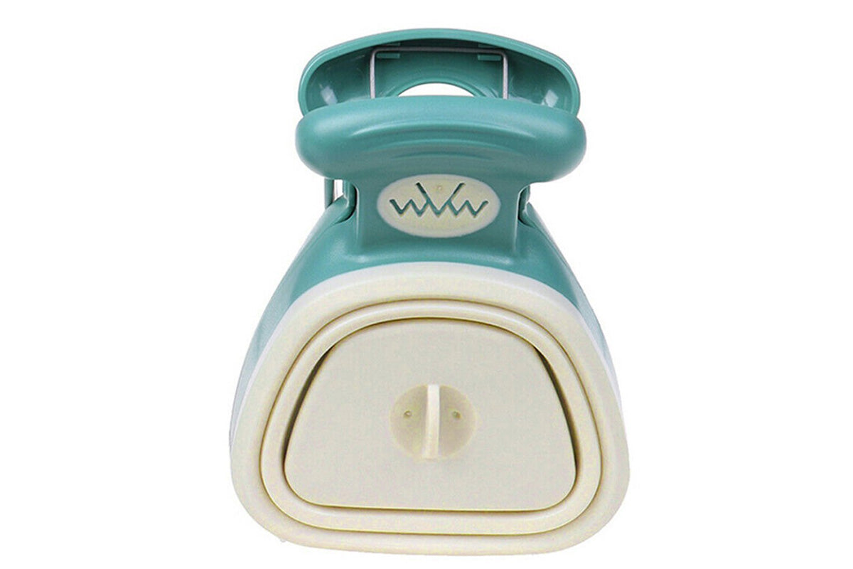 Handheld Pet Pooper Scooper Easy Pickup Cleaner Foldable Pet Poop Grabber -Beige