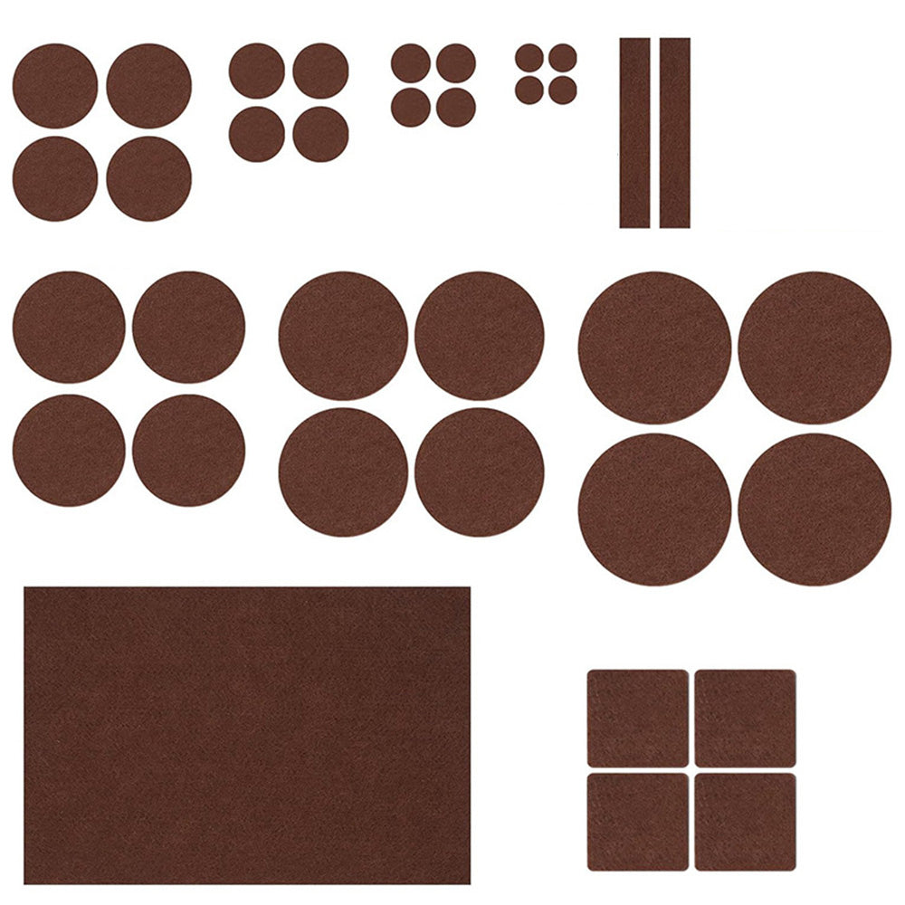 300Pcs Self Adhesive Felt Furniture Pads Scratch Resistant for Hardwood Floors-Brown